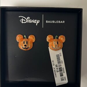 Disney BaubleBar Pumpkin Mickey Earrings